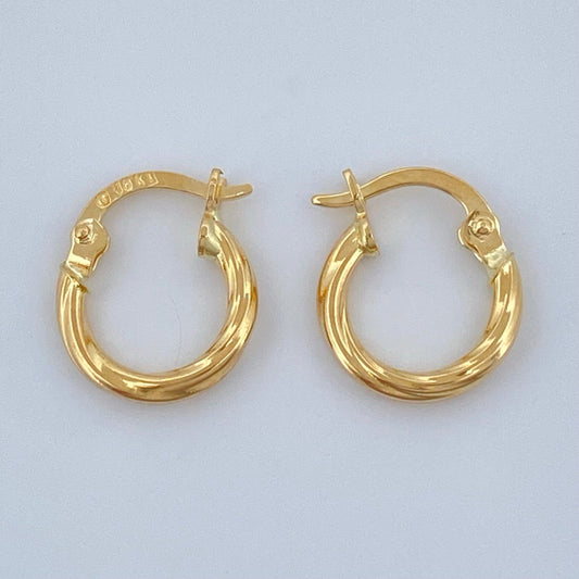 Candongas Mary 0.85gr / 1/2 in / Oro Amarillo 18K &