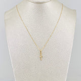 Venetian Chain + Cross Pendant / 1.45g / 15 3/4 in 18K Yellow Gold