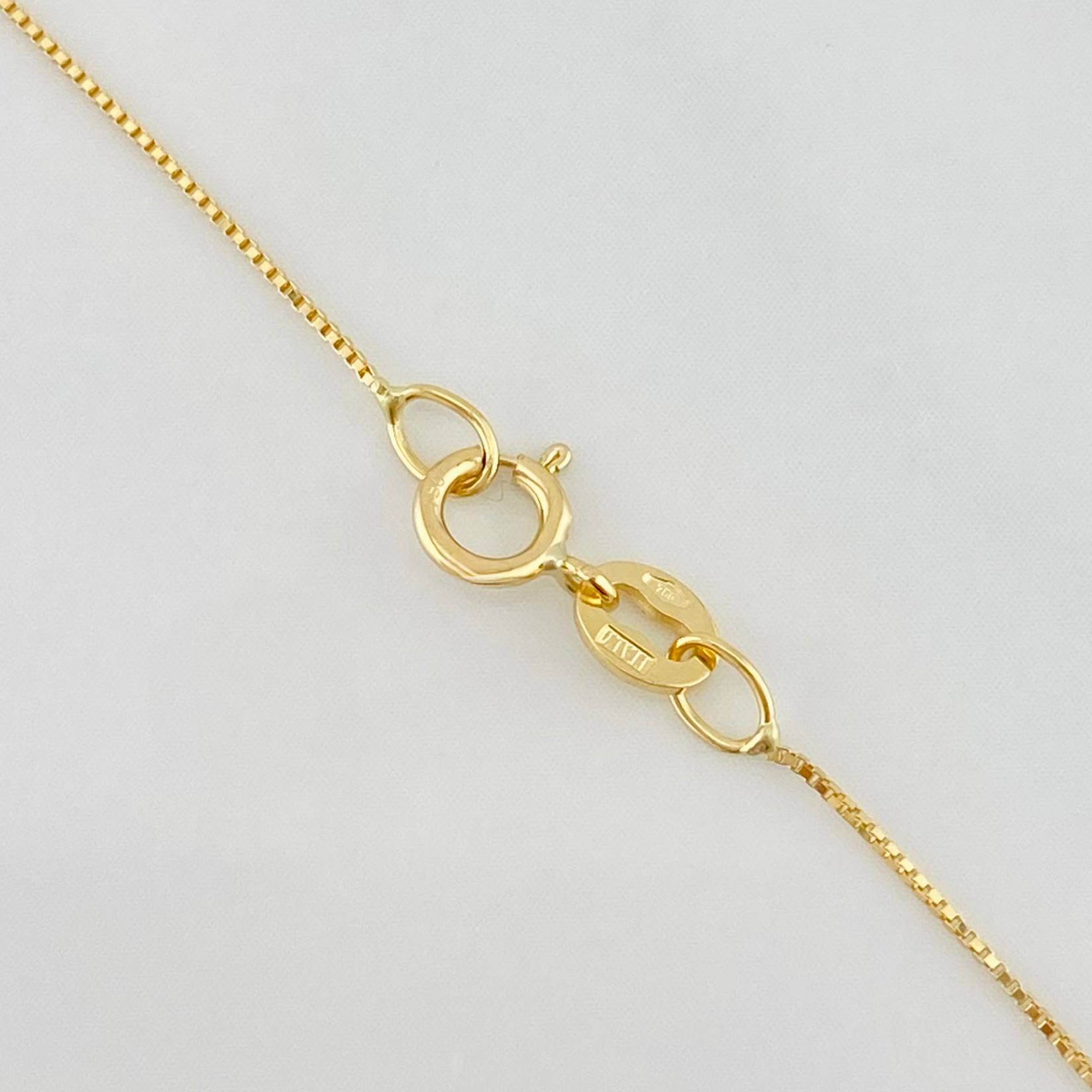 Set Cadena Veneciana + Dije Cruz / 1.45g / 15 3/4 in Oro Amarillo 18K