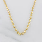 Cadena Militar Media Luna 13.75g / 18 1/2 in / 4mm Oro Amarillo 18K