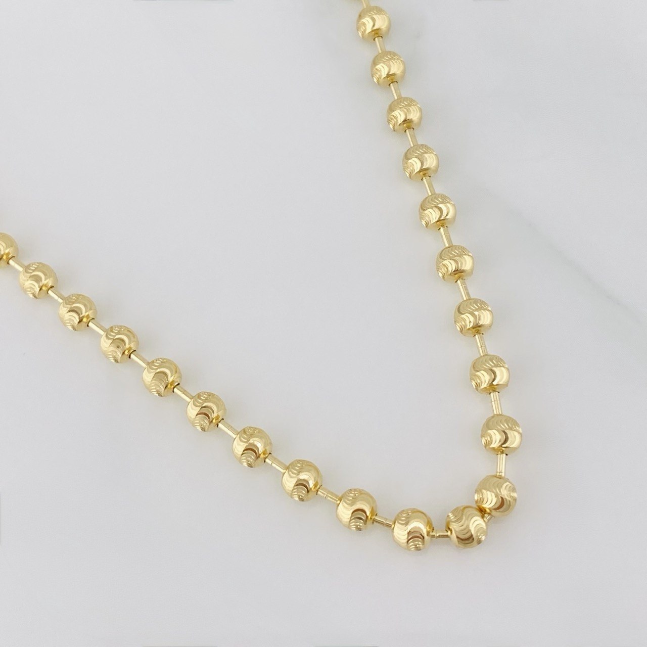 Cadena Militar Media Luna 13.4g / 18 1/2 in / 4mm Oro Amarillo 18K