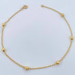 Tobillera Espiga Tipo Militar 2gr / 9 3/4 in / Oro Amarillo 18K &
