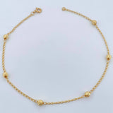 Tobillera Espiga Tipo Militar 2gr / 9 3/4 in / Oro Amarillo 18K &