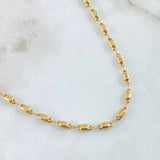 Rustic Barrel Chain 9.2gr / 25.6in / 18K Gold