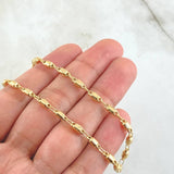 Rustic Barrel Chain 9.2gr / 25.6in / 18K Gold