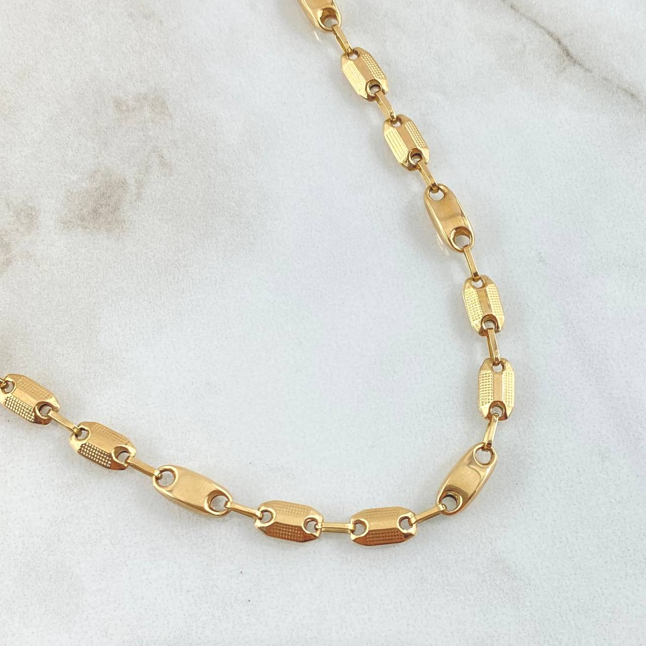 Rustic Intercalated Chain 11.9gr / 65cm / 18K Gold