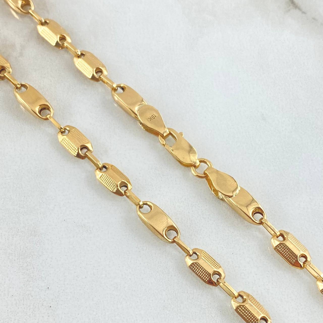 Rustic Intercalated Chain 11.9gr / 65cm / 18K Gold