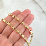 Rustic Intercalated Chain 11.9gr / 65cm / 18K Gold