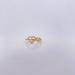 Anillo Corazon Doble 1.4gr / T5 3/4 / Liso Oro Amarillo 18K &