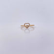 Heart Silhouette Ring 1.6gr / T5 1/4 / White Zircons 18K Yellow Gold &