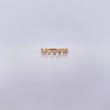 Leaf Ring 1.3gr / T6 1/4 / White Zircons 18K Yellow Gold &