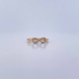 Infinity Ring 2.1gr / T5 / White Zircons 18K Yellow Gold &