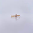 Anillo Corazon Doble 1.6gr / T6 1/2 / Circones Blancos Oro Amarillo 18K &