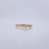 Anillo Solitario 1.2gr / T4 3/4 / Circon Blanco Oro Amarillo 18K &