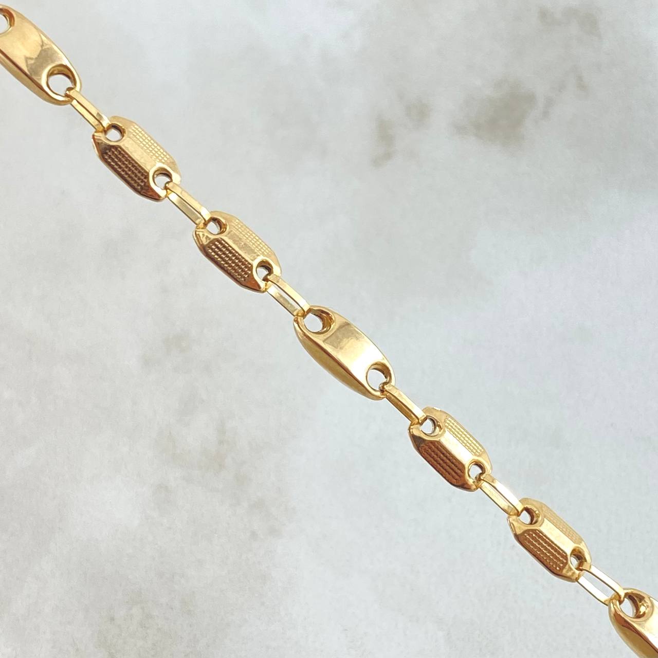 Rustic Intercalated Chain 11.9gr / 65cm / 18K Gold