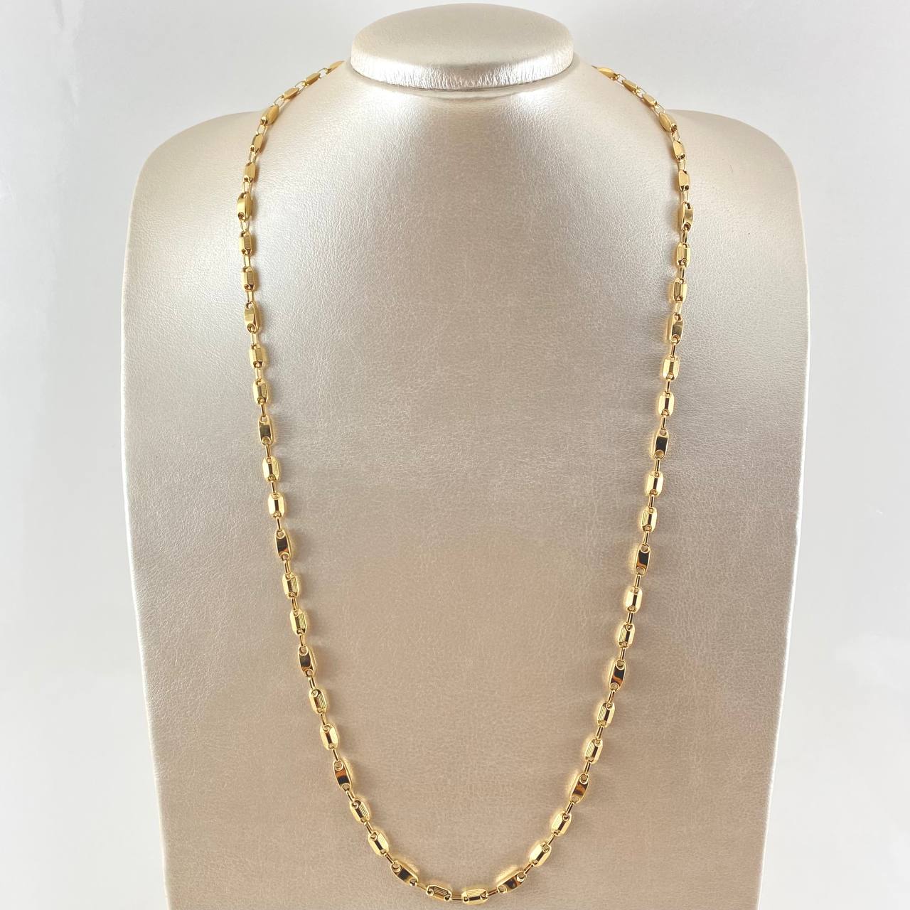 Rustic Intercalated Chain 11.9gr / 65cm / 18K Gold