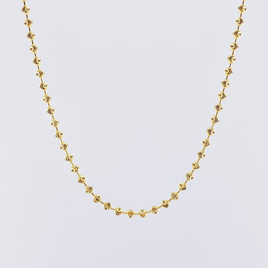 Cadena Militar Media Luna 11.9gr / 23 1/2in / 3mm Oro Amarillo Nac.Esp. 18K *