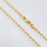 Cadena Militar Media Luna 10.35gr / 23 1/2 in / 3mm Oro Amarillo Nac.Esp. 18K ©