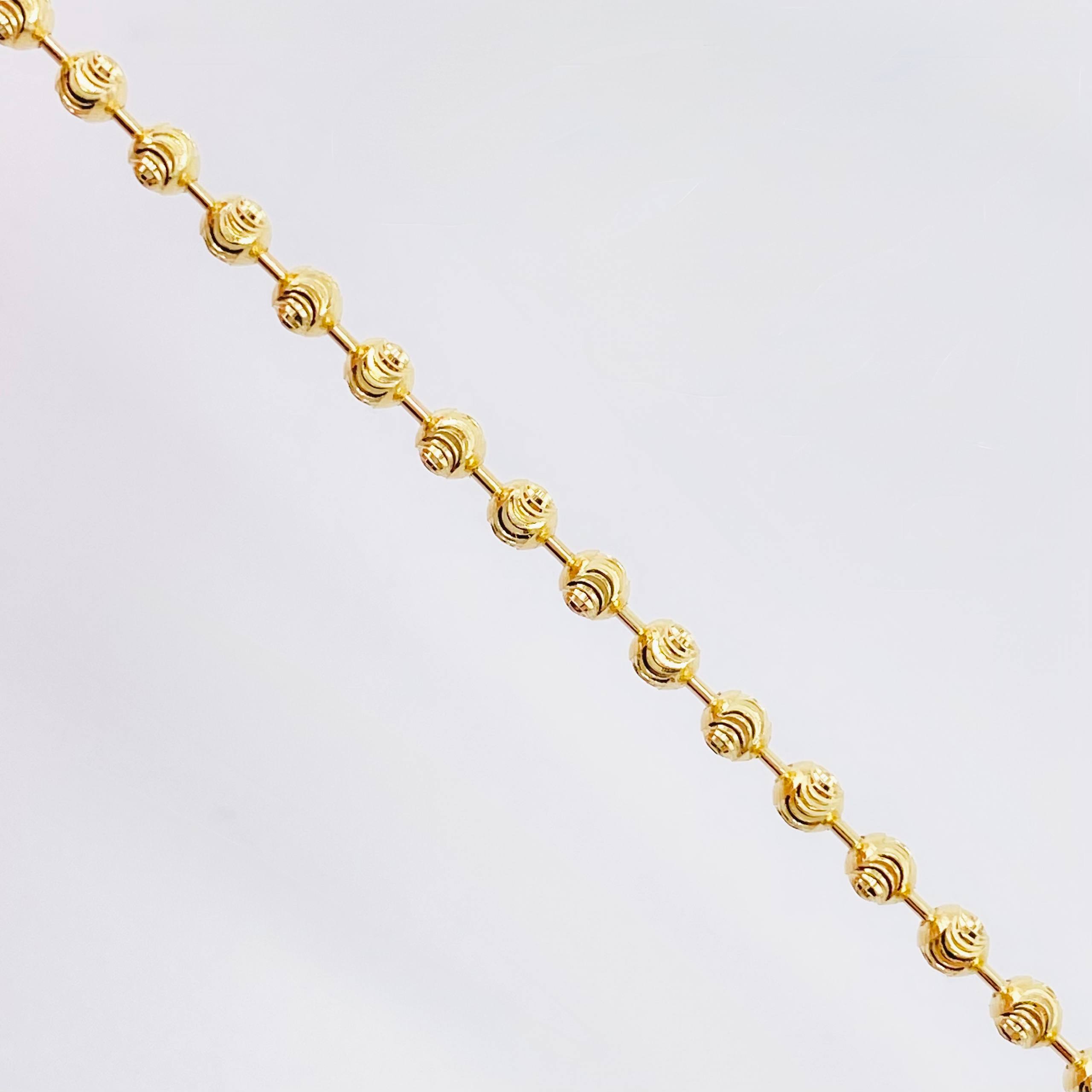 Cadena Militar Media Luna 10.35gr / 23 1/2 in / 3mm Oro Amarillo Nac.Esp. 18K ©