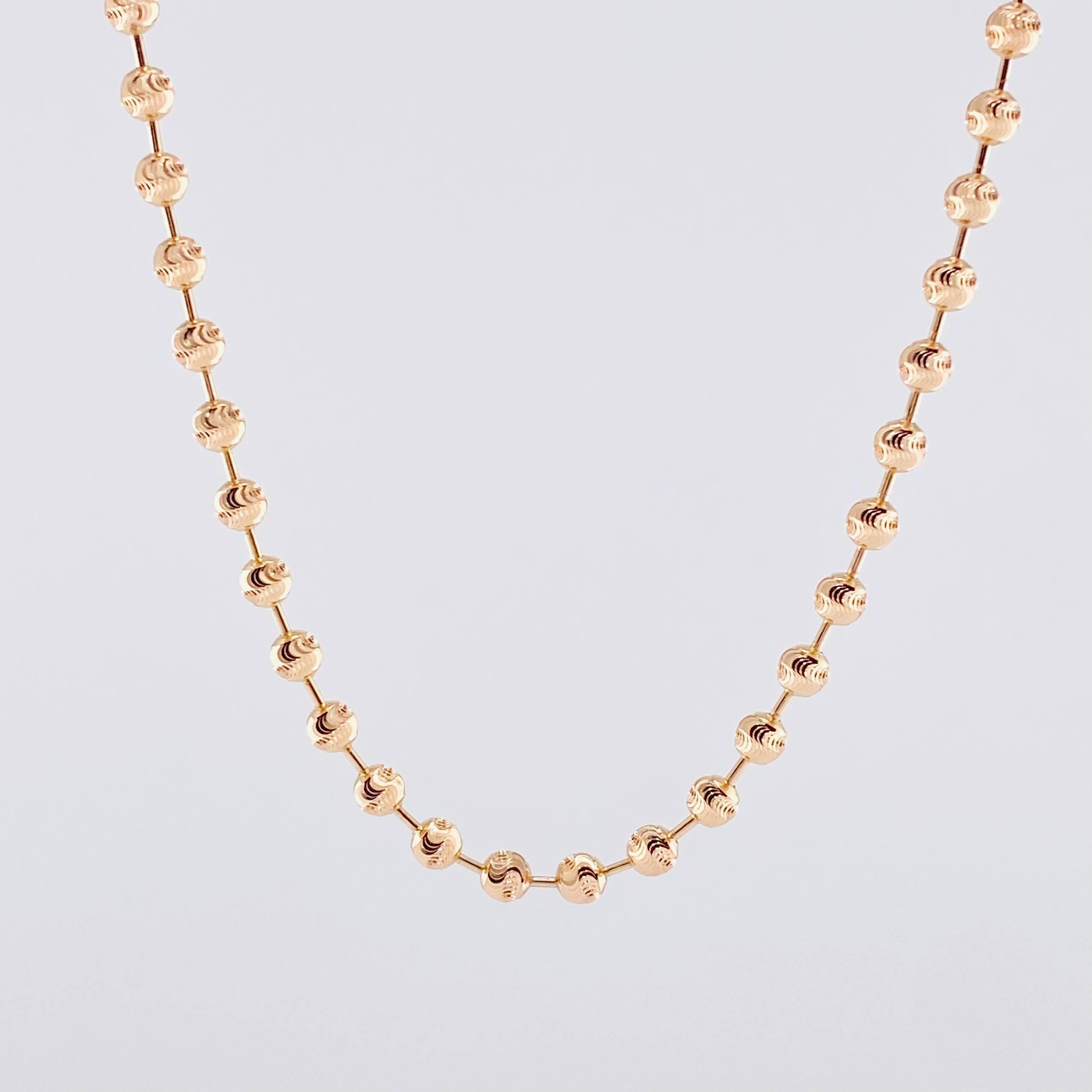 Half Moon Military Chain 10.5gr / 23 1/2 in / 2mm Rose Gold Nac.Esp. 18K