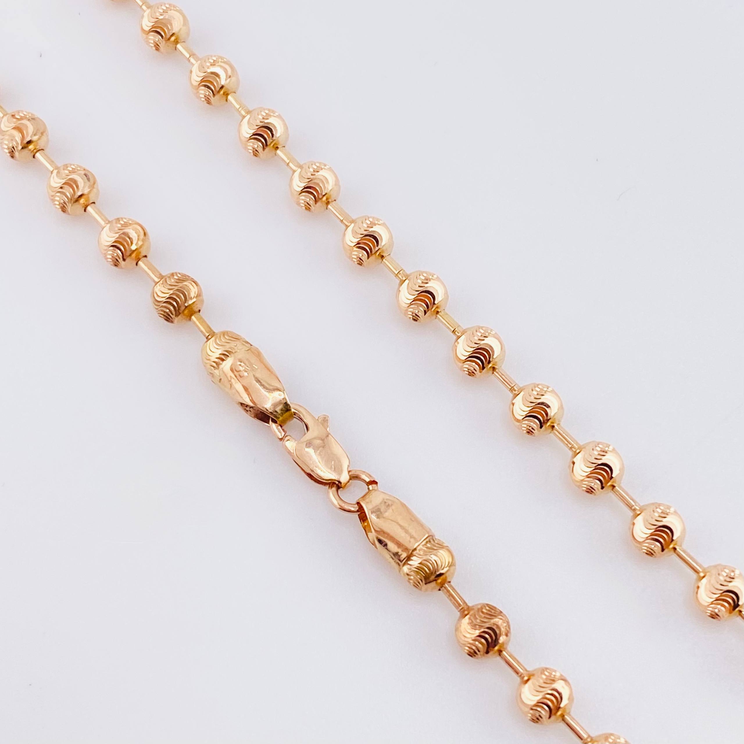 Half Moon Military Chain 10.5gr / 23 1/2 in / 2mm Rose Gold Nac.Esp. 18K
