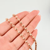 Half Moon Military Chain 10.5gr / 23 1/2 in / 2mm Rose Gold Nac.Esp. 18K