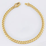 Pulso Cubano Monaco 8.6gr / 8 1/4 in / 4.8mm Oro Amarillo +4 18K *