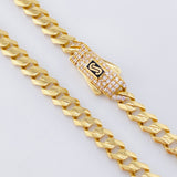 Pulso Cubano Monaco 8.6gr / 8 1/4 in / 4.8mm Oro Amarillo +4 18K *