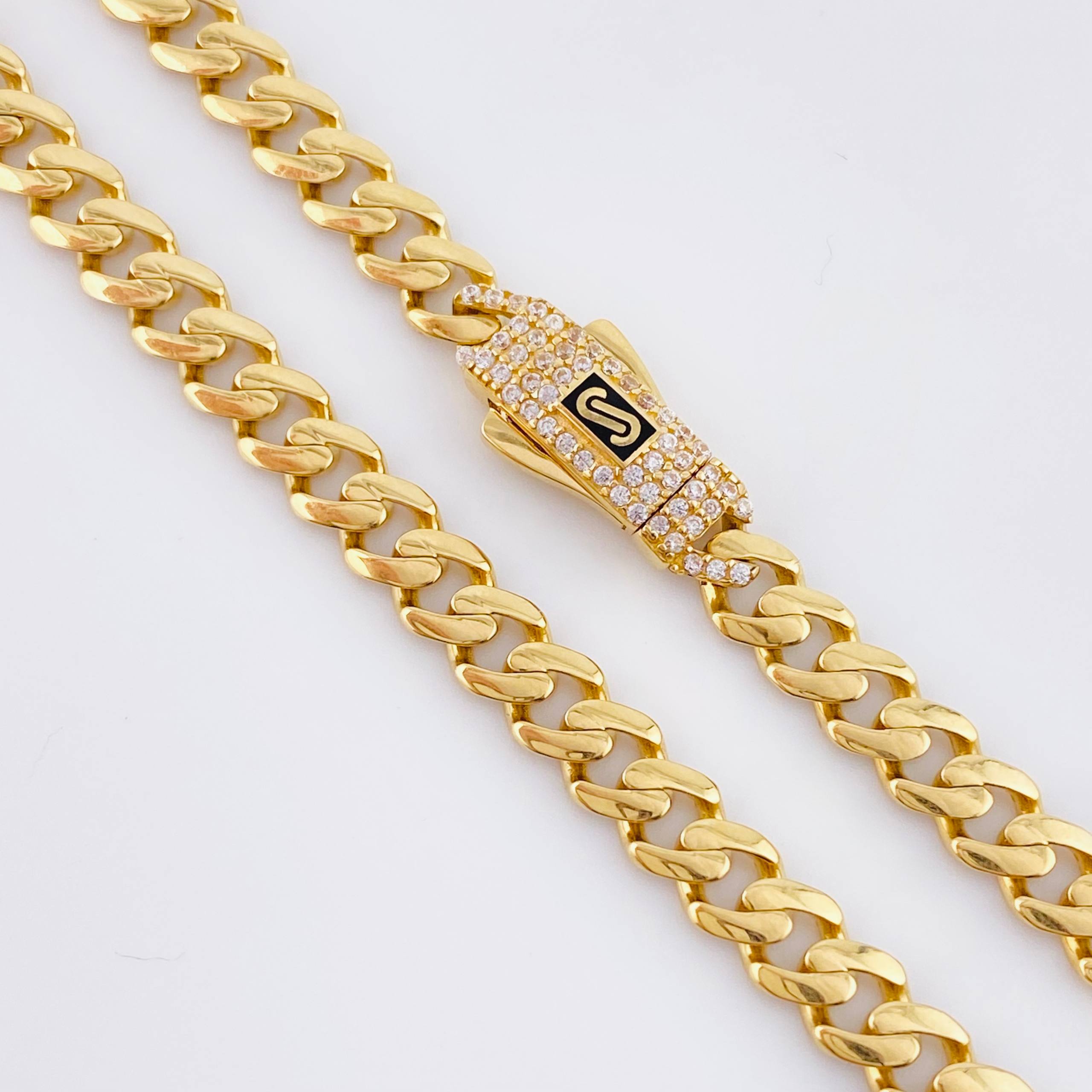 Cuban Links Bracelet Monaco 7.6gr / 7 3/4 in / 5.2mm Yellow Gold +4 18K *