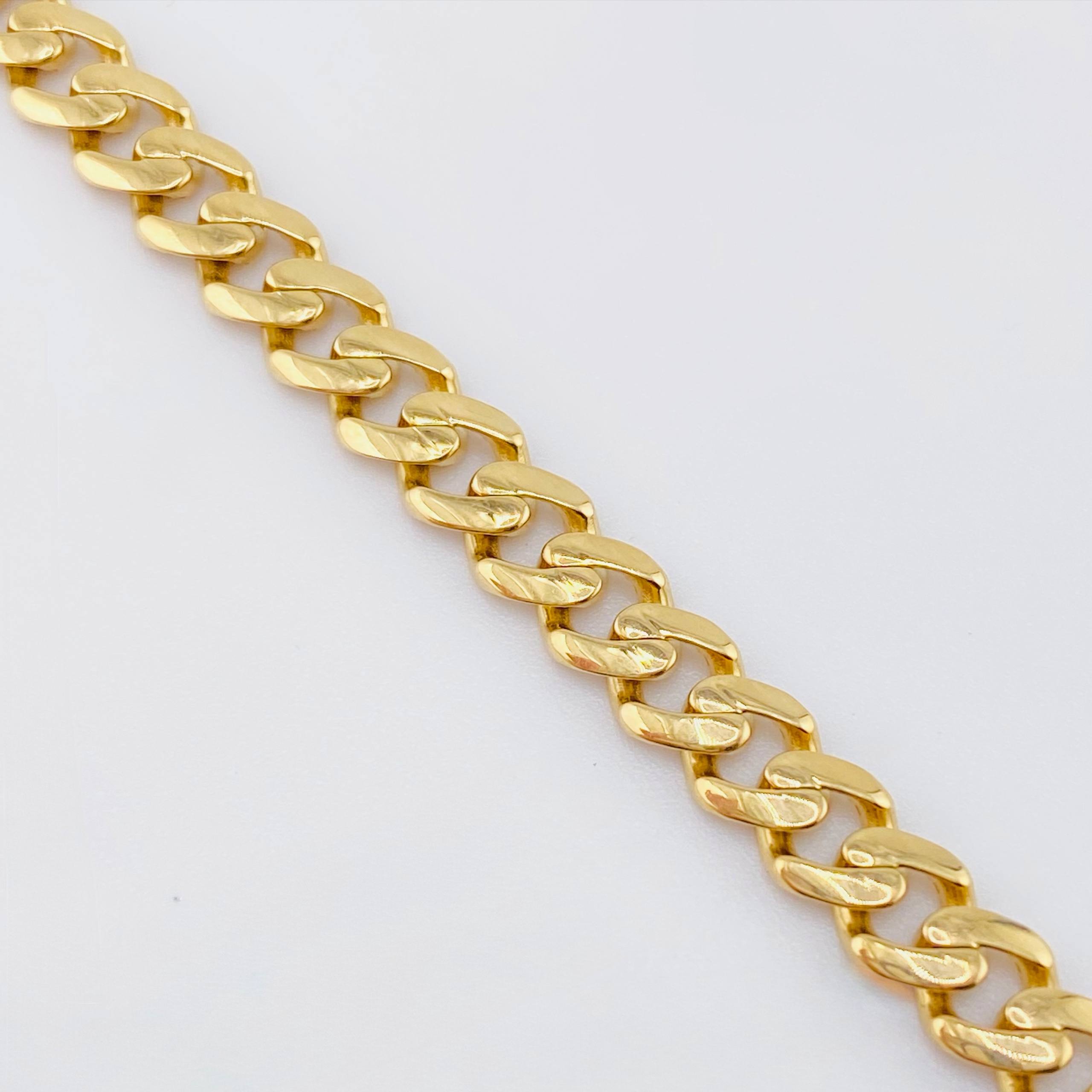 Cuban Links Bracelet Monaco 7.6gr / 7 3/4 in / 5.2mm Yellow Gold +4 18K *