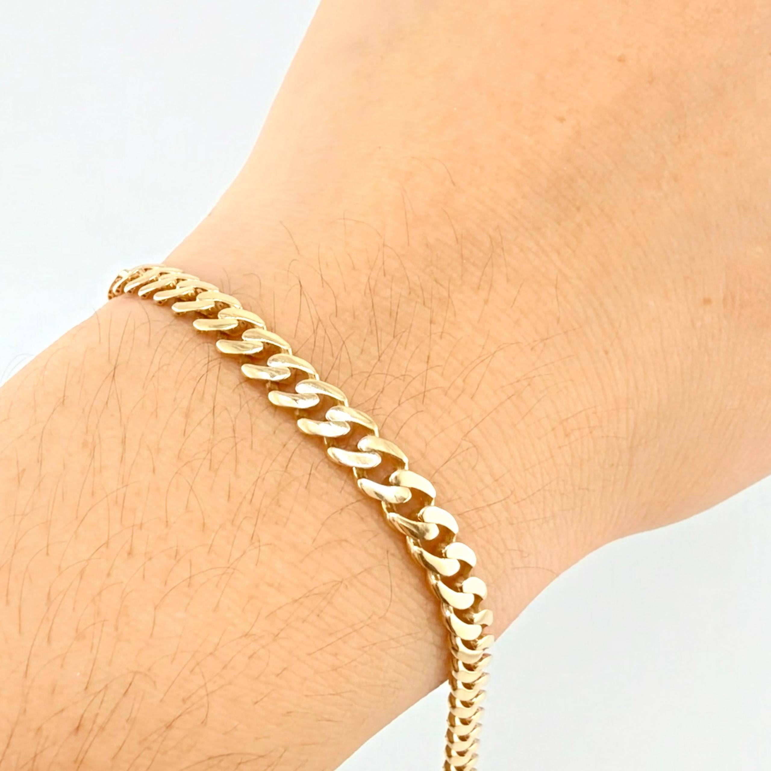 Cuban Links Bracelet Monaco 7.6gr / 7 3/4 in / 5.2mm Yellow Gold +4 18K *