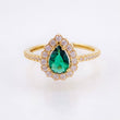 Anillo Halo Gota 3.65gr / T6 1/2 / Oro Amarillo 18K