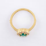 Anillo Halo Gota 3.65gr / T6 1/2 / Oro Amarillo 18K