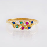 Anillo Espiga De Trigo 2gr / T8 / Oro Amarillo 18K