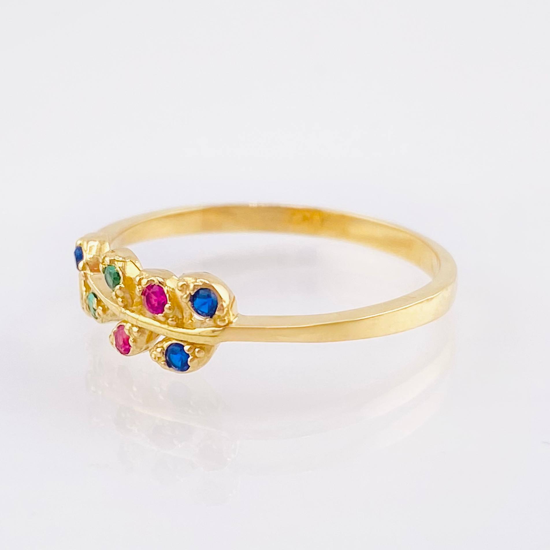 Anillo Espiga De Trigo 2gr / T8 / Oro Amarillo 18K