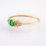 Solitaire Delicate Flowers Ring 1gr / T6 1/2 / 18K Yellow Gold