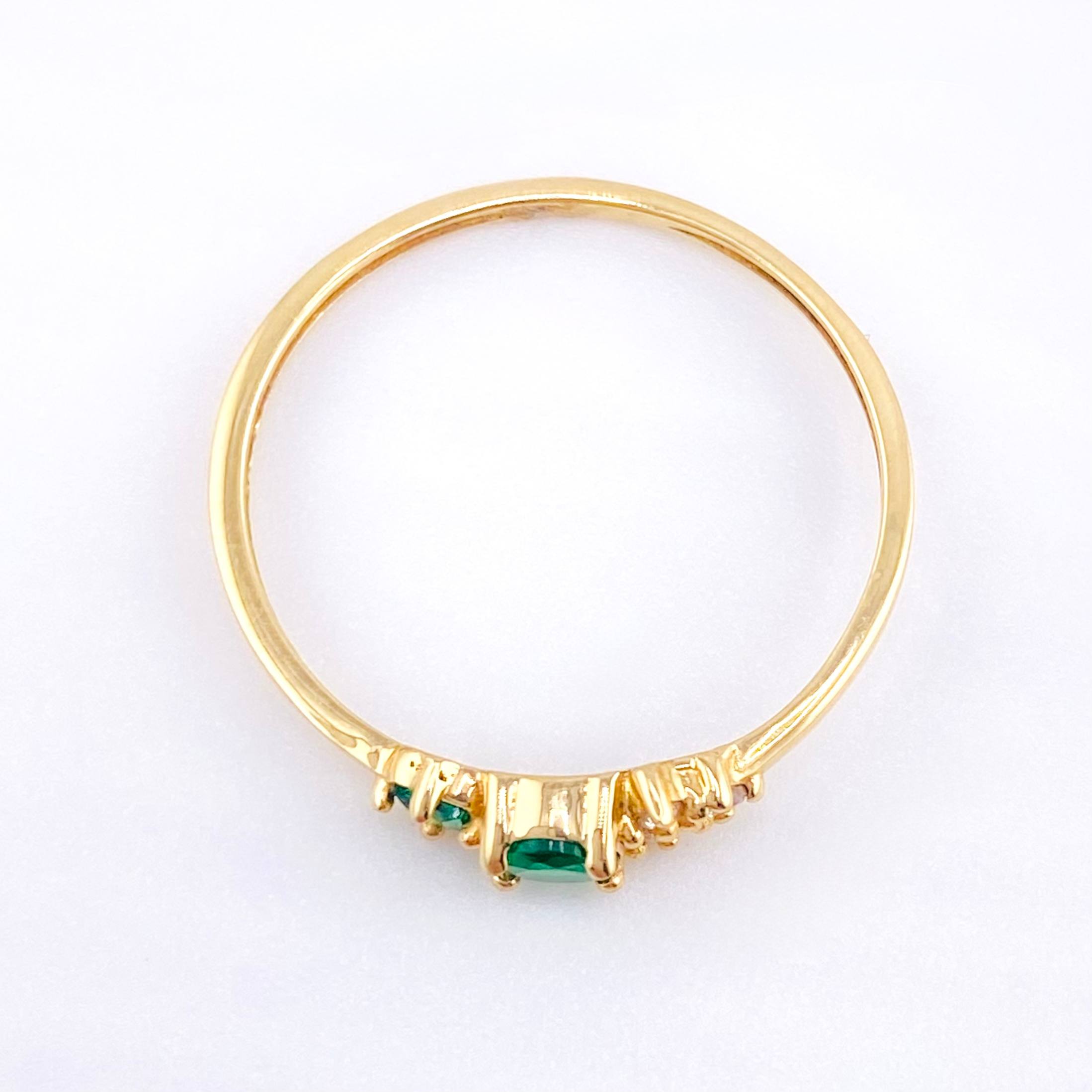 Solitaire Delicate Flowers Ring 1gr / T6 1/2 / 18K Yellow Gold