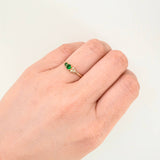 Solitaire Delicate Flowers Ring 1gr / T6 1/2 / 18K Yellow Gold