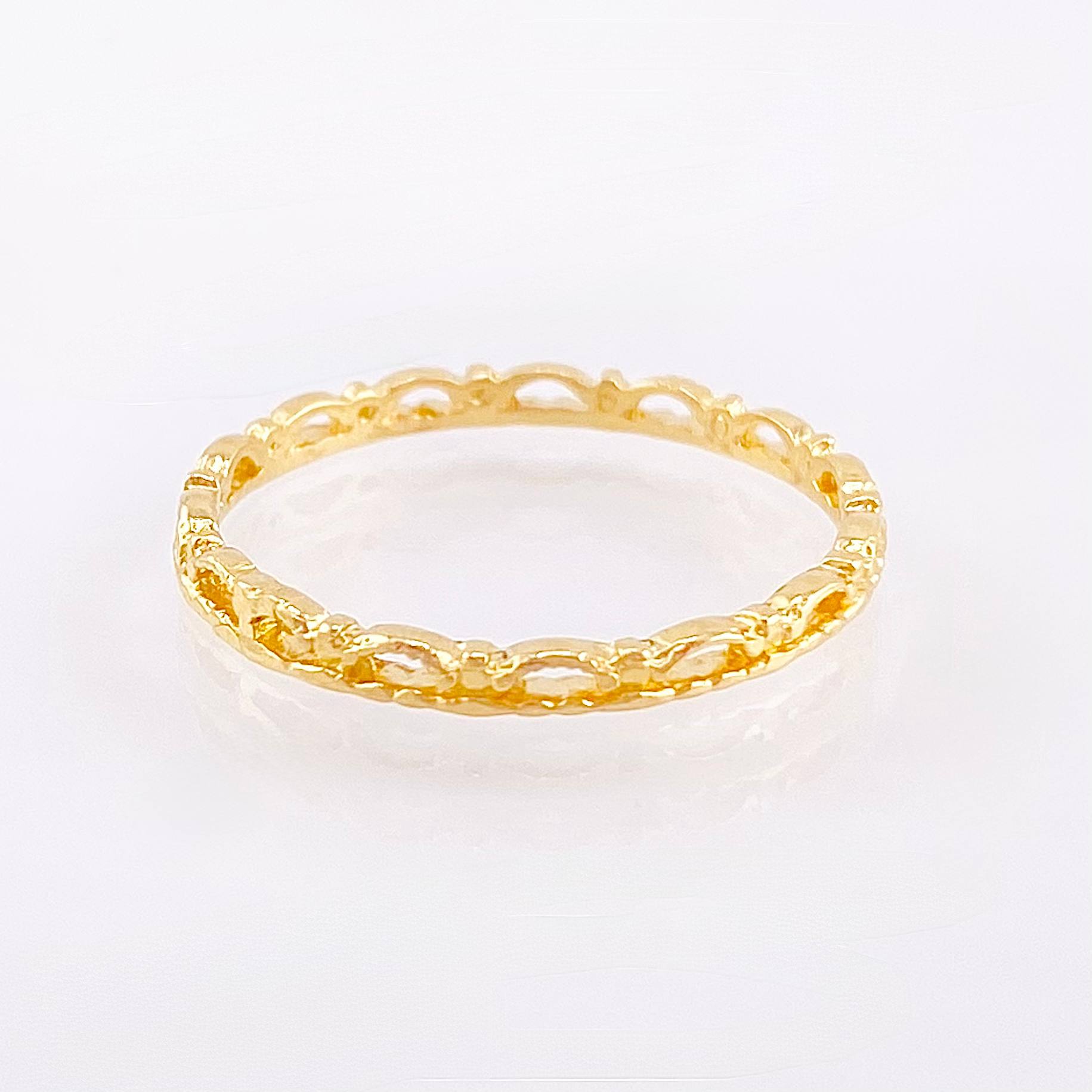 Anillo Carril De Cortinas 1.15gr / T6 1/2 / Oro Amarillo 18K
