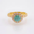 Anillo Halo Circular 4.3gr / T5 / Oro Amarillo 18K ©