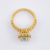 Anillo Halo Circular 4.3gr / T5 / Oro Amarillo 18K ©
