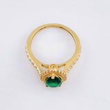 Anillo Halo Gota 4.2gr / T7 1/4 / Oro Amarillo 18K *