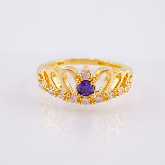 Peacock Crown Ring 2.3gr / T6 / Yellow Gold 18K ©