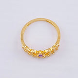 Anillo Corona Pavo Real 2.3gr / T6 / Oro Amarillo 18K ©