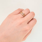 Anillo Corona Pavo Real 2.3gr / T6 / Oro Amarillo 18K ©