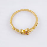 Anillo Mariposa Burbujas 2.15gr / T7 1/4 / Oro Amarillo 18K *