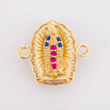 Herraje Virgen Guadalupe 1.1gr / 1/2 in / Oro Amarillo 18K *