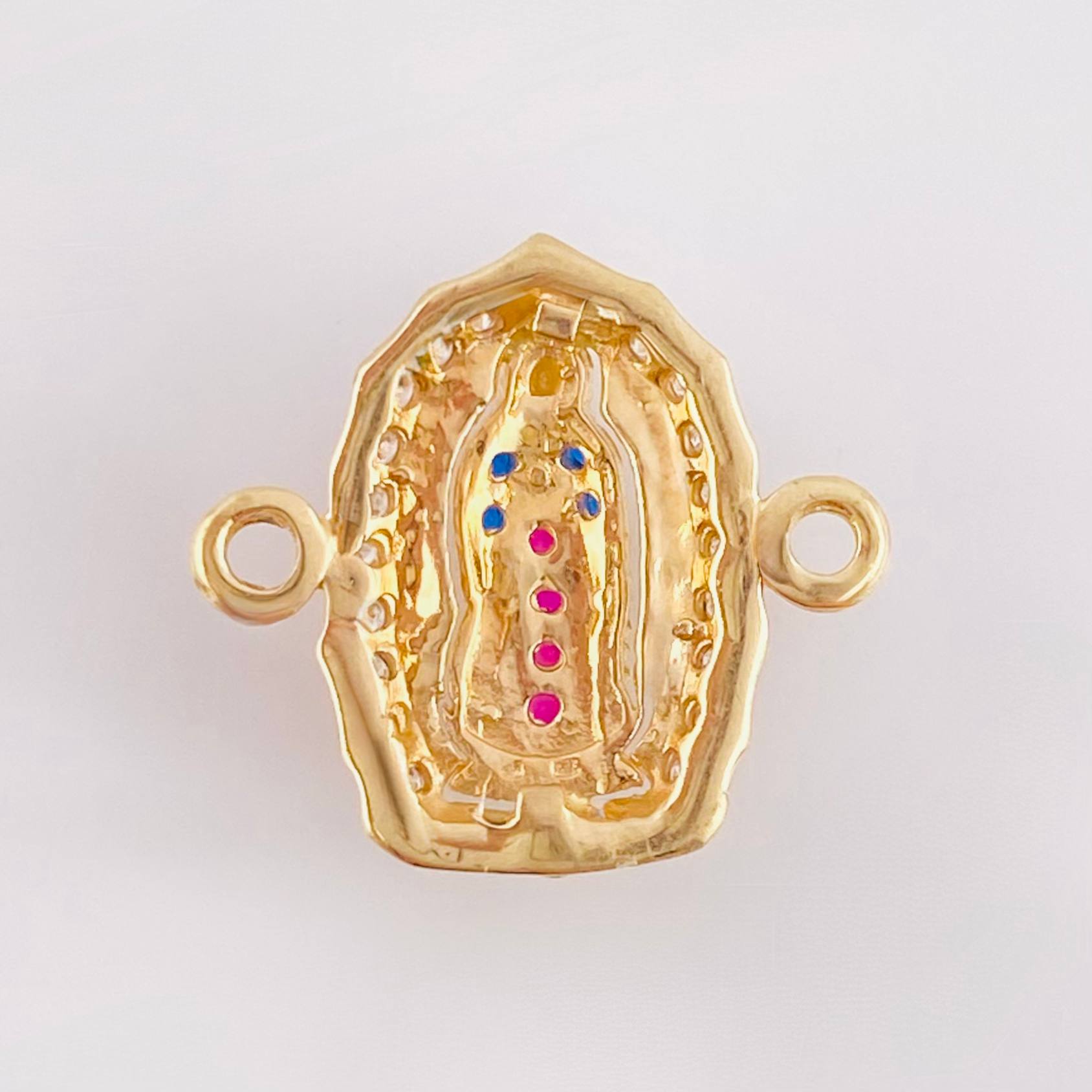 Herraje Virgen Guadalupe 1.1gr / 1/2 in / Oro Amarillo 18K *