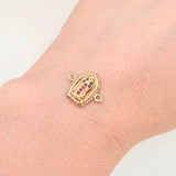 Herraje Virgen Guadalupe 1.1gr / 1/2 in / Oro Amarillo 18K *