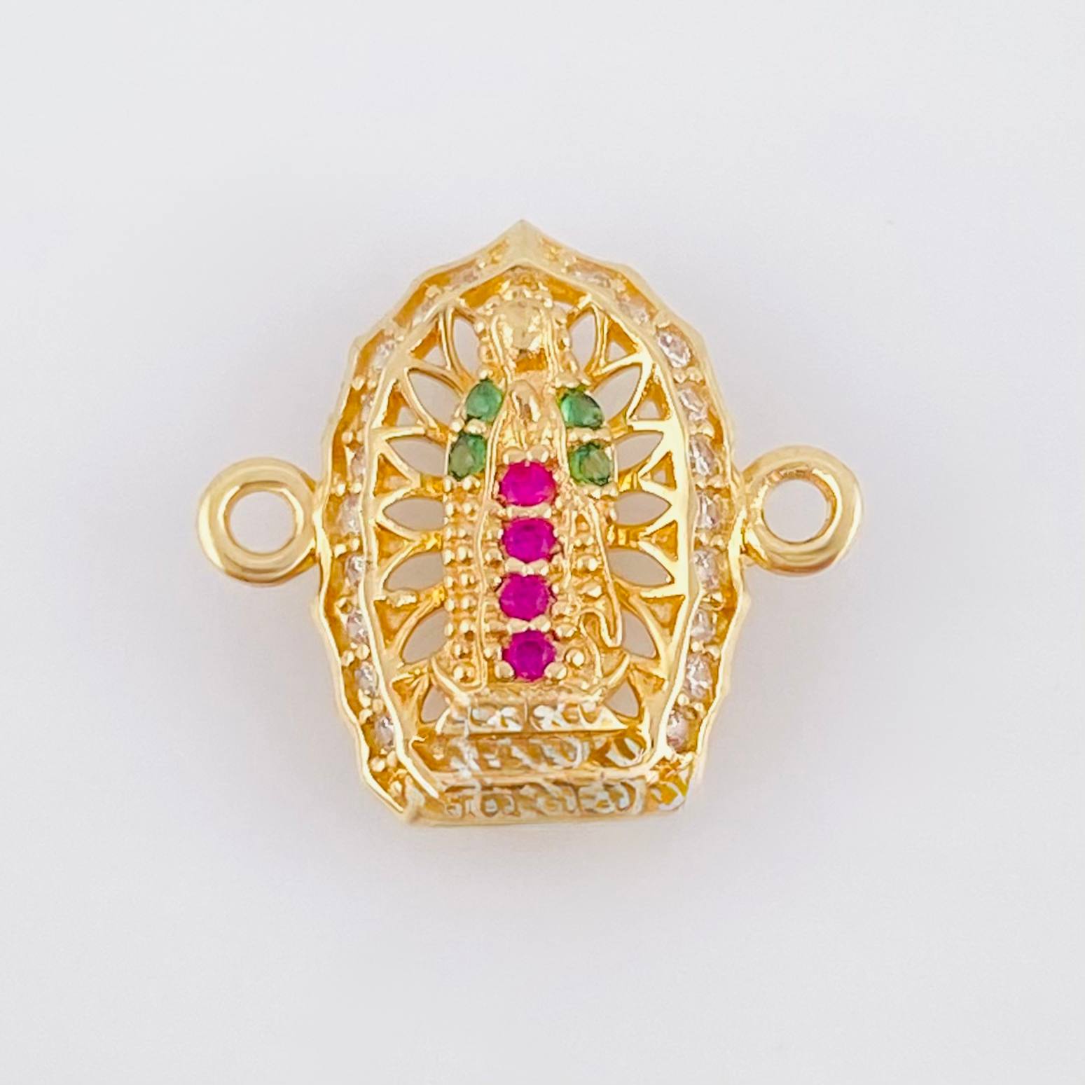 Herraje Virgen Guadalupe 1.25gr / 1/2 in / Oro Amarillo 18K *